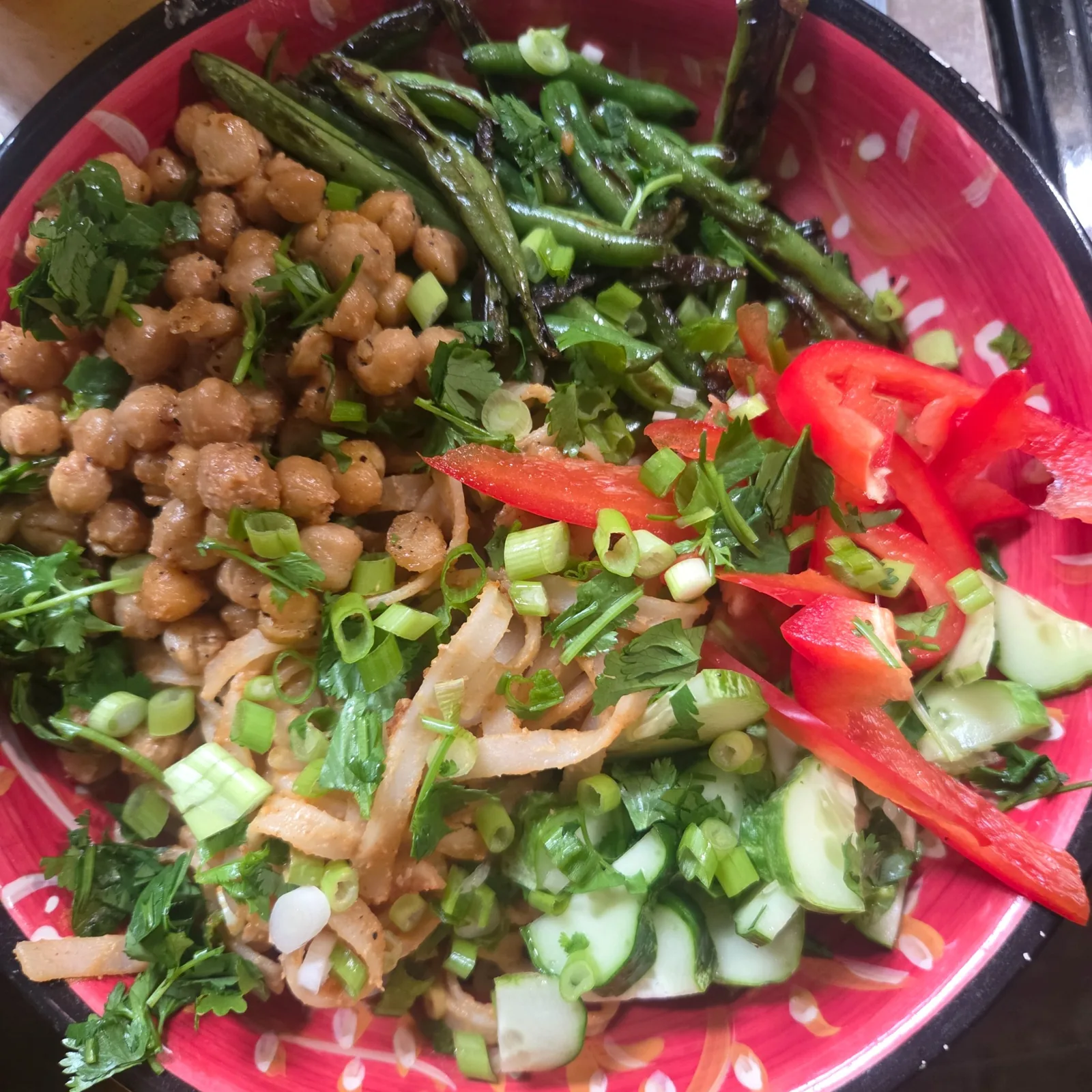 A fresh vegetable bowl prepared for a nourishing retreat meal