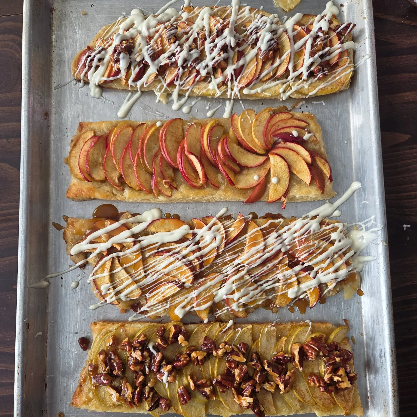 Assorted fruit pastries baked for a morning gathering